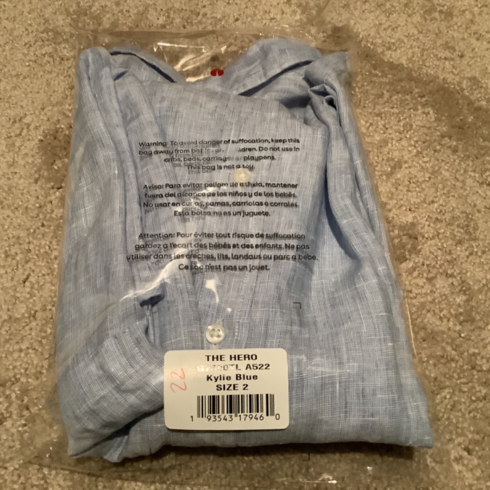 Light Blue Button Down Shirt for Women - Picture 6 of 8